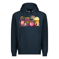 Navy boss lady coffee cups with money Premium Hoodie - texasbilliewilder