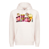 Pale Pink boss lady coffee cups with money Premium Hoodie - texasbilliewilder