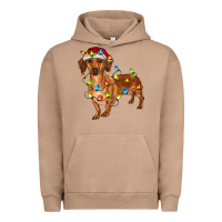 Pigment Burro Dachshund Christmas Lights Urban Hoodie - RanaPortraitStore
