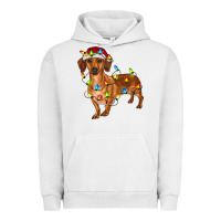Pigment Lunar Rock Dachshund Christmas Lights Urban Hoodie - RanaPortraitStore