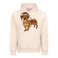 Sandshell Dachshund Christmas Lights Urban Hoodie - RanaPortraitStore