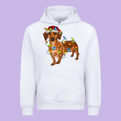 Urban Hoodie Dachshund Christmas Lights