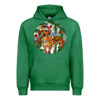 Emerald Dachshund Christmas Tree Urban Hoodie - RanaPortraitStore