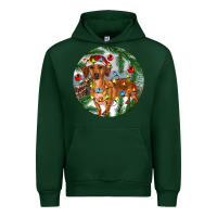 Forest Green Dachshund Christmas Tree Urban Hoodie - RanaPortraitStore
