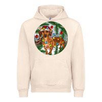 Sandshell Dachshund Christmas Tree Urban Hoodie - RanaPortraitStore