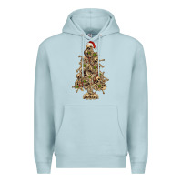 Blue Mist Skeleton Christmas Tree Premium Hoodie - RanaPortraitStore