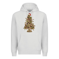 Dove Grey Skeleton Christmas Tree Premium Hoodie - RanaPortraitStore