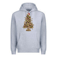 Heather Grey Skeleton Christmas Tree Premium Hoodie - RanaPortraitStore