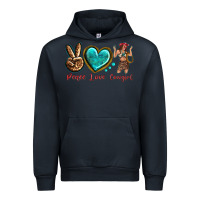 Navy peace love cowgirl Urban Hoodie - texasbilliewilder
