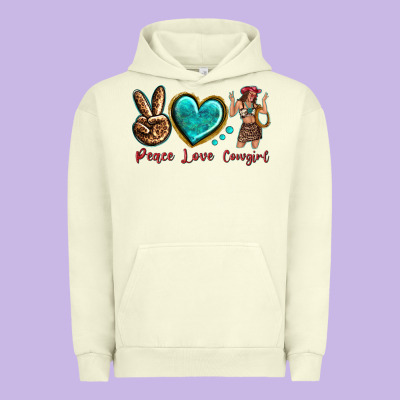 Urban Hoodie peace love cowgirl