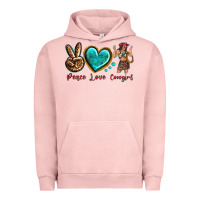 Pigment Salmon peace love cowgirl Urban Hoodie - texasbilliewilder