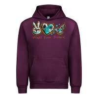 Mauve Wine peace love freebird Urban Hoodie - texasbilliewilder