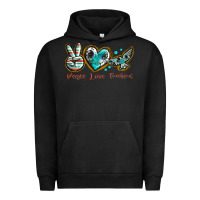 Pigment Black peace love freebird Urban Hoodie - texasbilliewilder