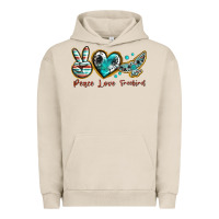 Pigment French Oak peace love freebird Urban Hoodie - texasbilliewilder