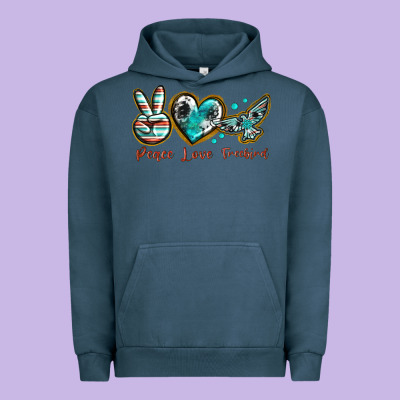 Urban Hoodie peace love freebird