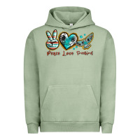 Pigment Oil Green peace love freebird Urban Hoodie - texasbilliewilder