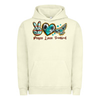 Pigment Pistachio peace love freebird Urban Hoodie - texasbilliewilder