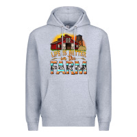 Heather Grey life is better on the farm with barn Premium Hoodie - texasbilliewilder