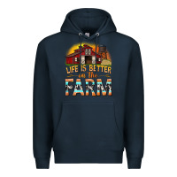 Navy life is better on the farm with barn Premium Hoodie - texasbilliewilder
