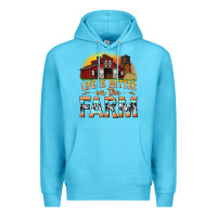 Ocean Blue life is better on the farm with barn Premium Hoodie - texasbilliewilder