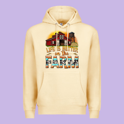 Life Is Better On The Farm With Barn Premium Hoodie Designed By Texasbilliewilder