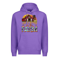 Purple life is better on the farm with barn Premium Hoodie - texasbilliewilder