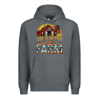 Rock life is better on the farm with barn Premium Hoodie - texasbilliewilder