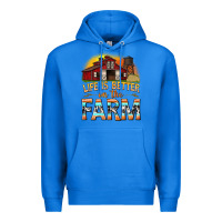 True Royal life is better on the farm with barn Premium Hoodie - texasbilliewilder