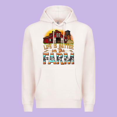 Life Is Better On The Farm With Barn Premium Hoodie Designed By Texasbilliewilder