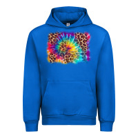 Cobalt leopard tie dye background Urban Hoodie - Zillion Design Studio