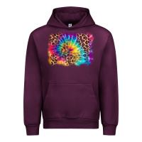 Mauve Wine leopard tie dye background Urban Hoodie - Zillion Design Studio