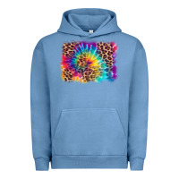 Pigment Pebble Blue leopard tie dye background Urban Hoodie - Zillion Design Studio