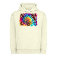 Pigment Pistachio leopard tie dye background Urban Hoodie - Zillion Design Studio