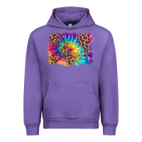 Tulip leopard tie dye background Urban Hoodie - Zillion Design Studio
