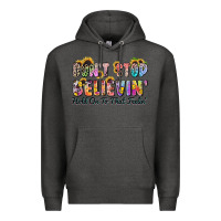 Charcoal Heather don't stop believin' hold on to that feeling Premium Hoodie - Zillion Design Studio