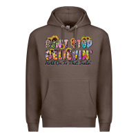 Coffee don't stop believin' hold on to that feeling Premium Hoodie - Zillion Design Studio