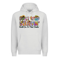 Dove Grey don't stop believin' hold on to that feeling Premium Hoodie - Zillion Design Studio