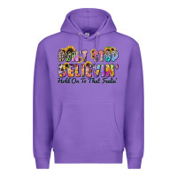 Purple don't stop believin' hold on to that feeling Premium Hoodie - Zillion Design Studio