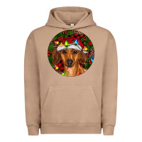 Pigment Burro Christmas Dachshund Urban Hoodie - RanaPortraitStore