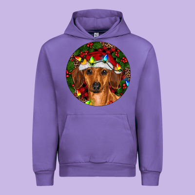 Christmas Dachshund Urban Hoodie Designed By Ranaportraitstore
