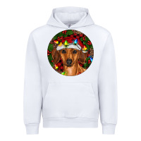 White Christmas Dachshund Urban Hoodie - RanaPortraitStore