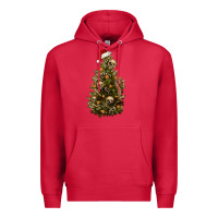 Cardinal Skeleton merry christmas tree Premium Hoodie - RanaPortraitStore