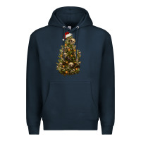 Navy Skeleton merry christmas tree Premium Hoodie - RanaPortraitStore