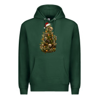 Sports Green Skeleton merry christmas tree Premium Hoodie - RanaPortraitStore