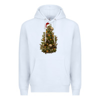 White Skeleton merry christmas tree Premium Hoodie - RanaPortraitStore