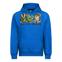 Cobalt peace love st. bernard Urban Hoodie - texasbilliewilder