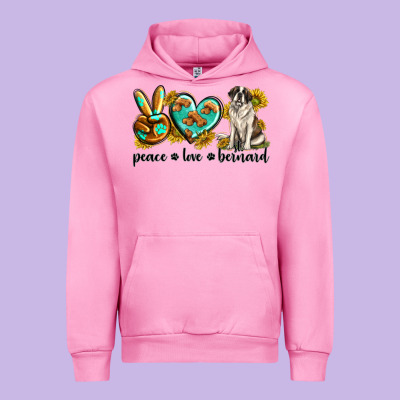 Urban Hoodie peace love st. bernard