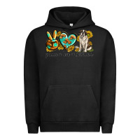 Pigment Black peace love st. bernard Urban Hoodie - texasbilliewilder