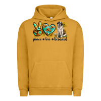 Pigment Peanut Butter peace love st. bernard Urban Hoodie - texasbilliewilder