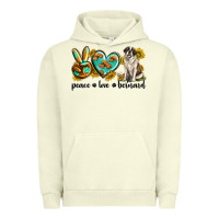 Pigment Pistachio peace love st. bernard Urban Hoodie - texasbilliewilder